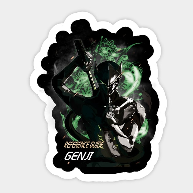 overwatch genji t shirt Sticker by zhangbin